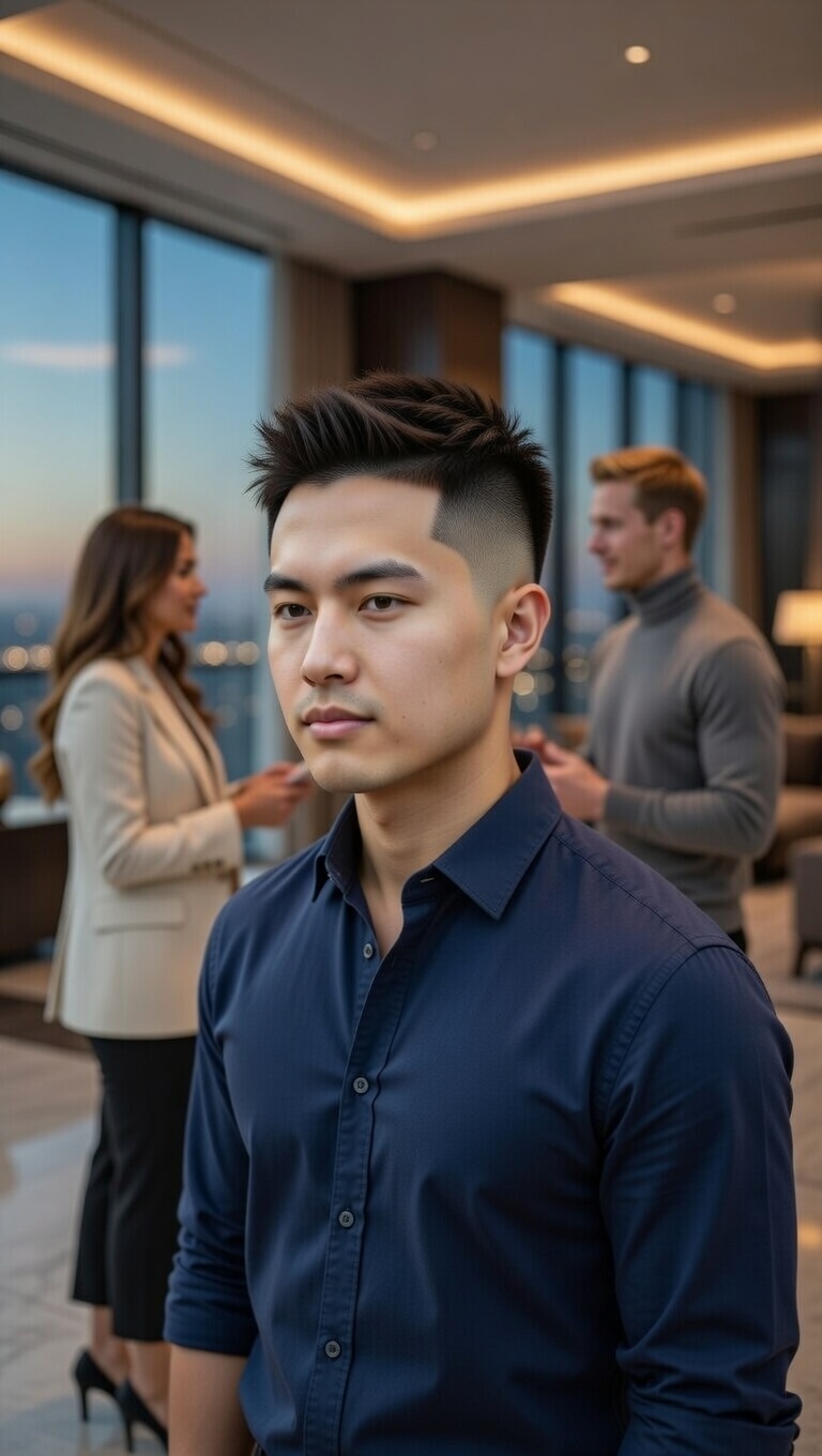 High taper fade haircut